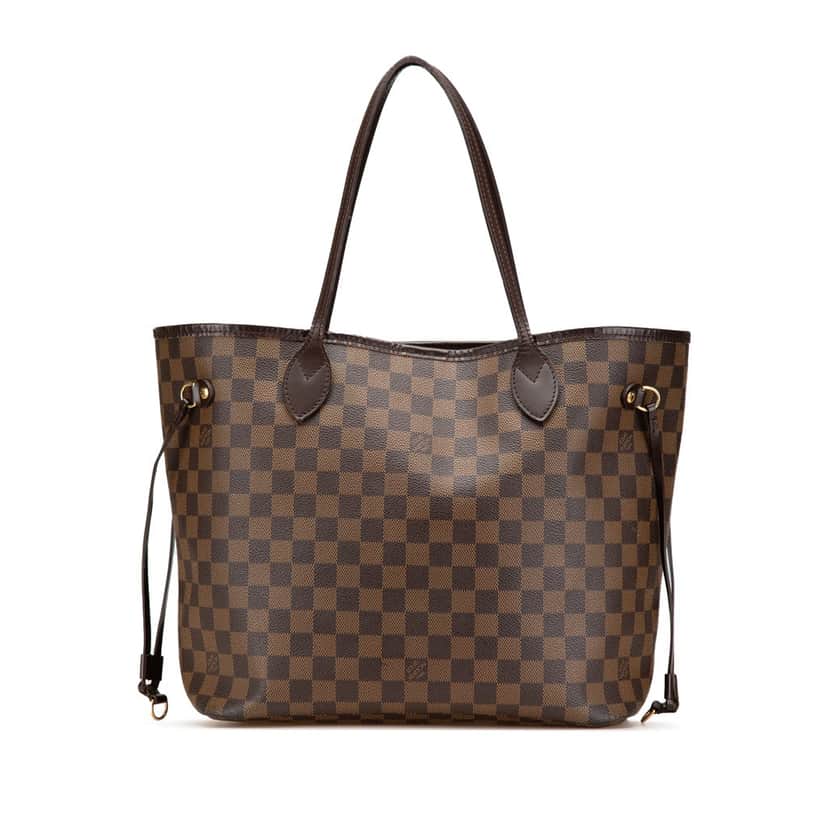 Louis Vuitton Damier Ebene Neverfull MM Brown Canvas Good condition - Front View
