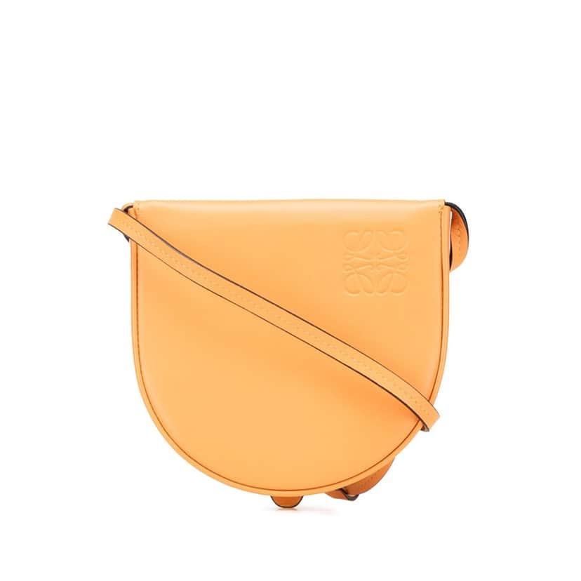 Loewe Small Soft Calfskin Heel Pouch Orange Leather Very good condition - Front View