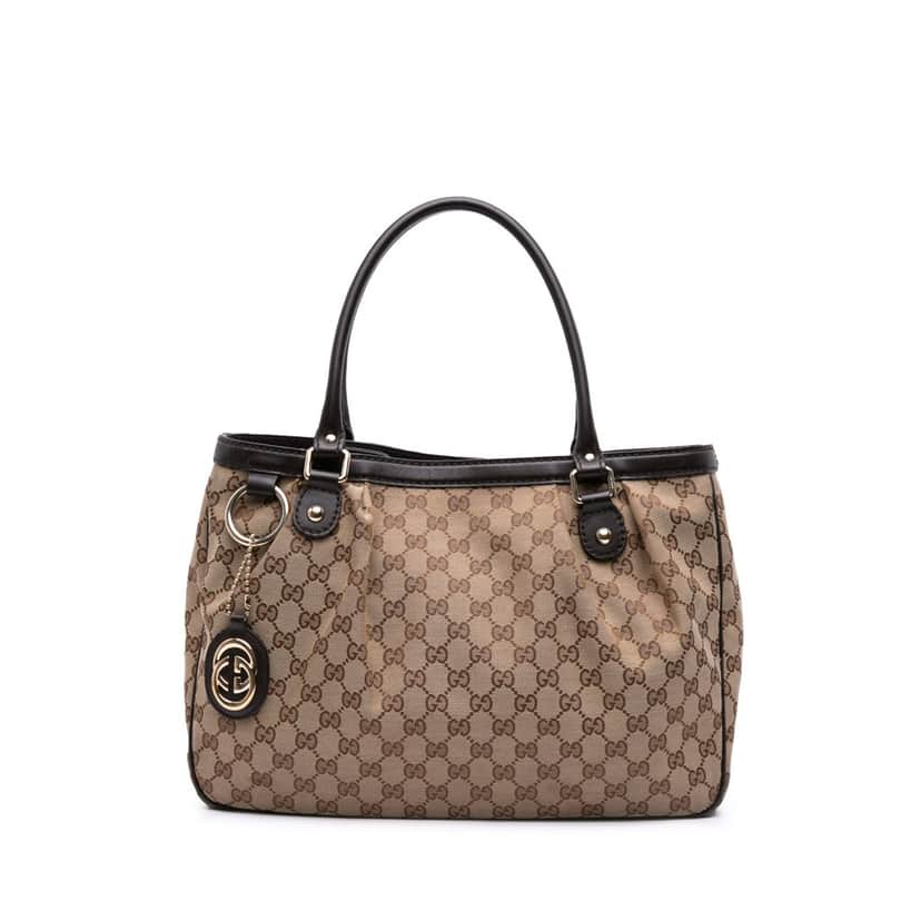 Gucci GG Canvas Sukey Tote Brown Canvas Good condition - Front View