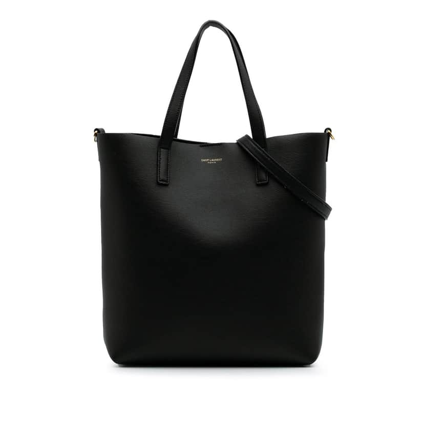 Saint Laurent Toy Leather North South Shopping Tote Black Leather Good condition - Front View