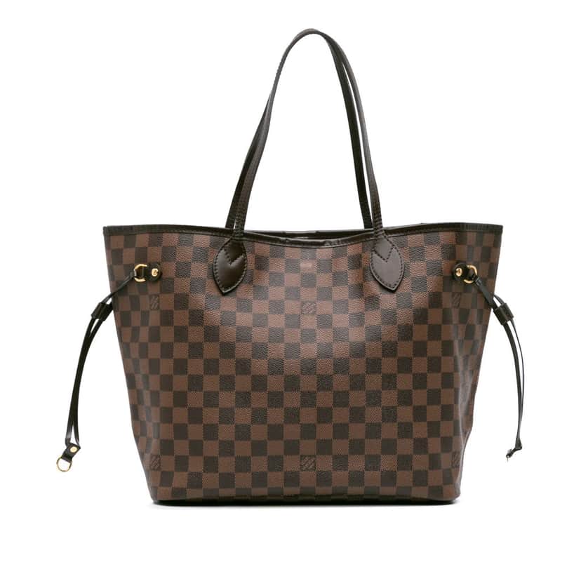 Louis Vuitton Damier Ebene Neverfull MM Brown Canvas Good condition - Front View