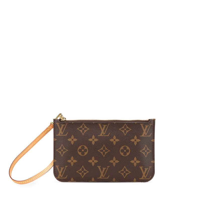 Louis Vuitton Monogram Neverfull Pouch Brown Canvas Good condition - Front View