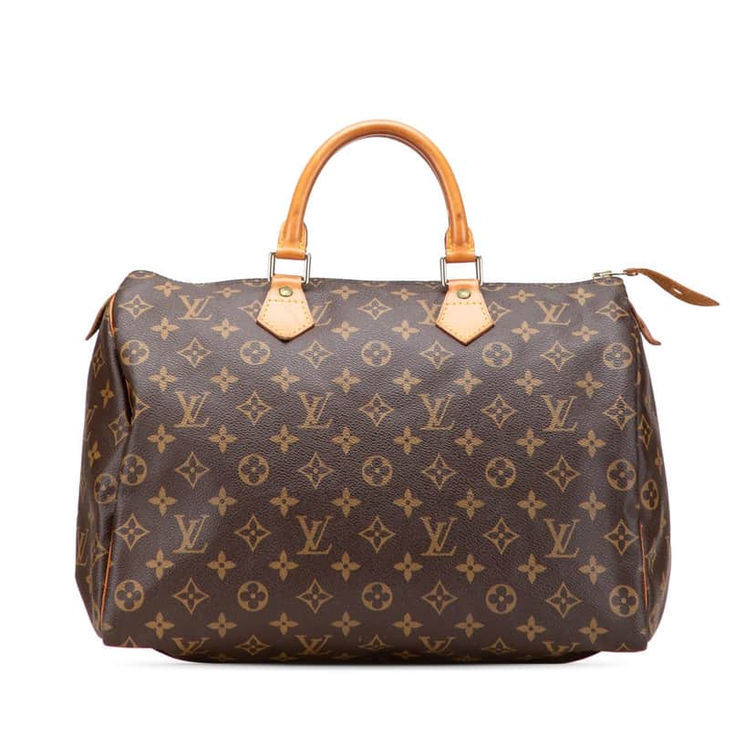 Louis Vuitton Monogram Speedy 35 Brown Canvas Good condition - Front View