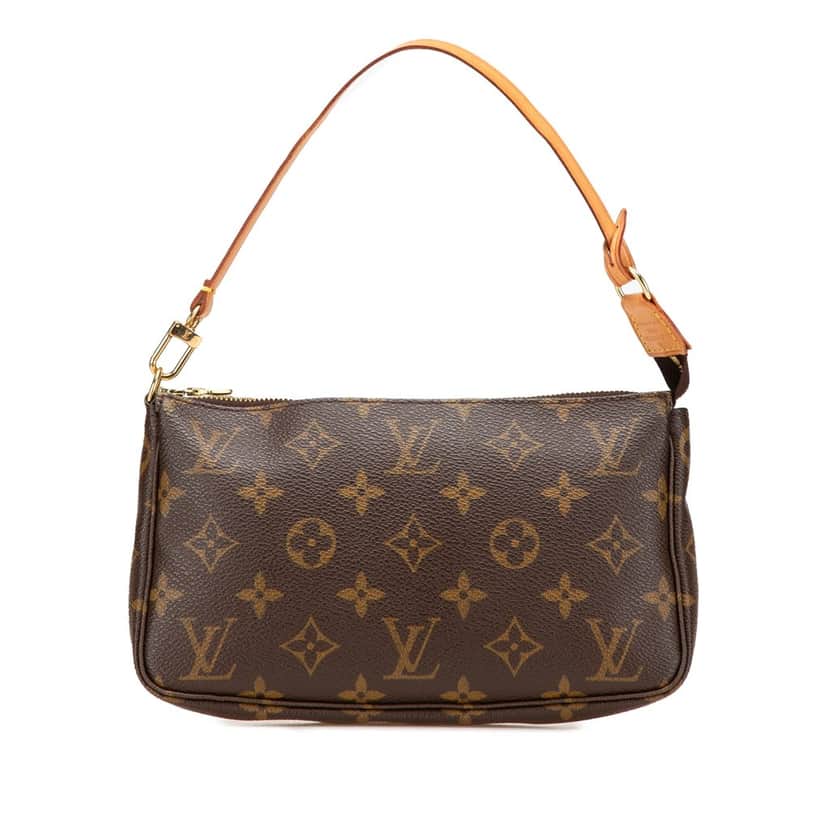 Louis Vuitton Monogram Pochette Accessoires Brown Canvas Good condition - Front View