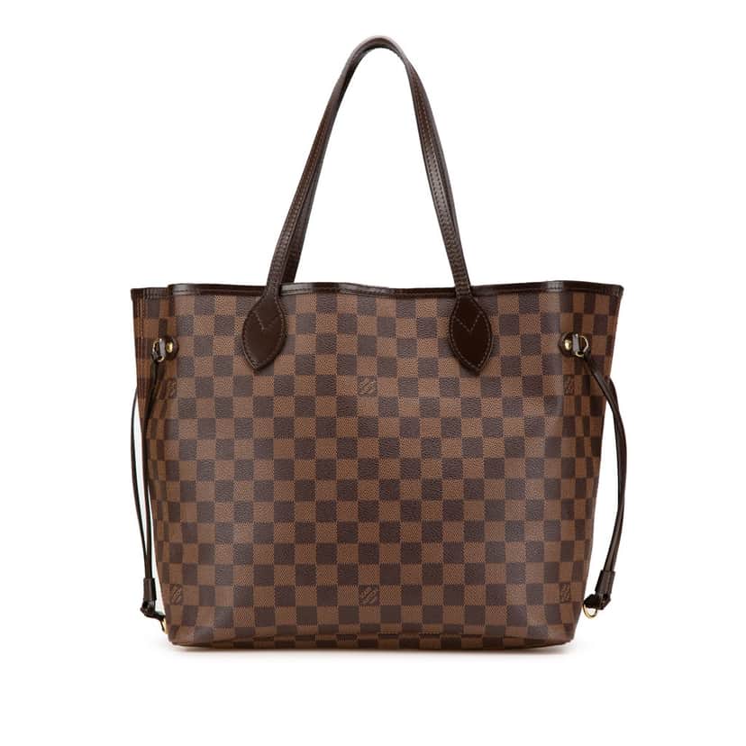 Louis Vuitton Damier Ebene Neverfull MM Brown Canvas Good condition - Front View