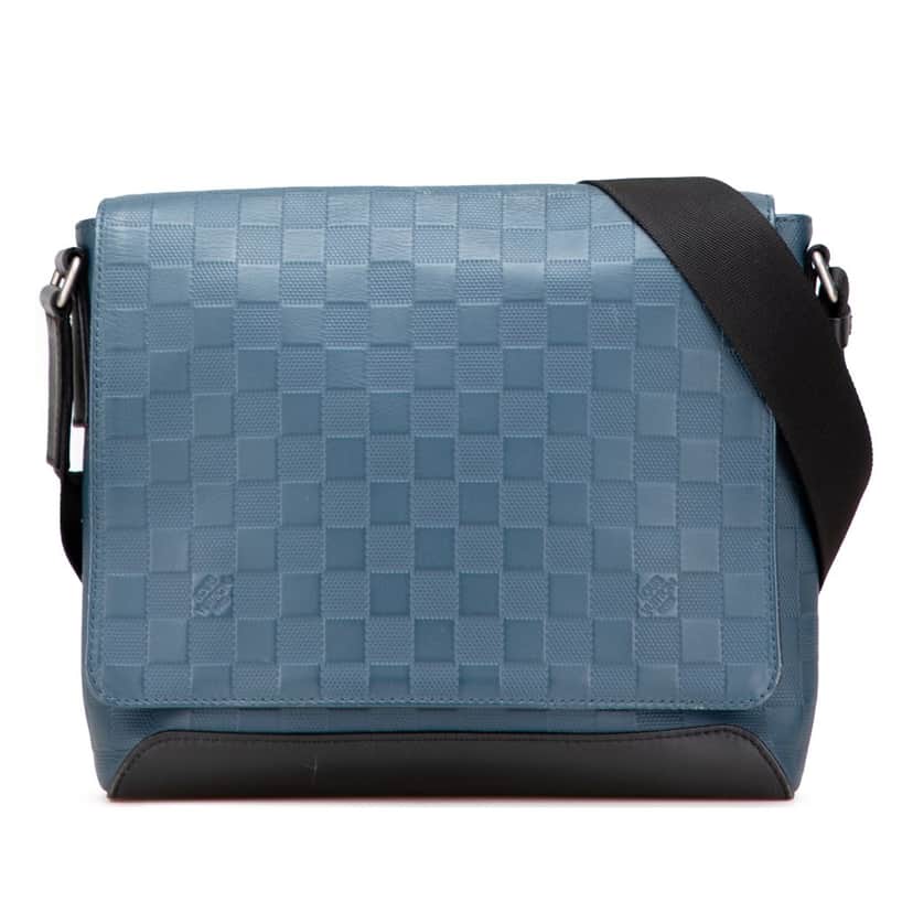 Louis Vuitton Damier Infini District PM Blue Leather Very good condition - Front View
