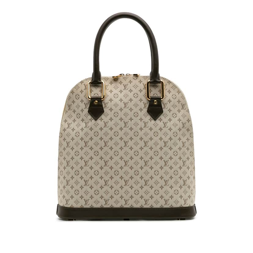 Louis Vuitton Monogram Mini Lin Alma Haut Brown Cotton Good condition - Front View