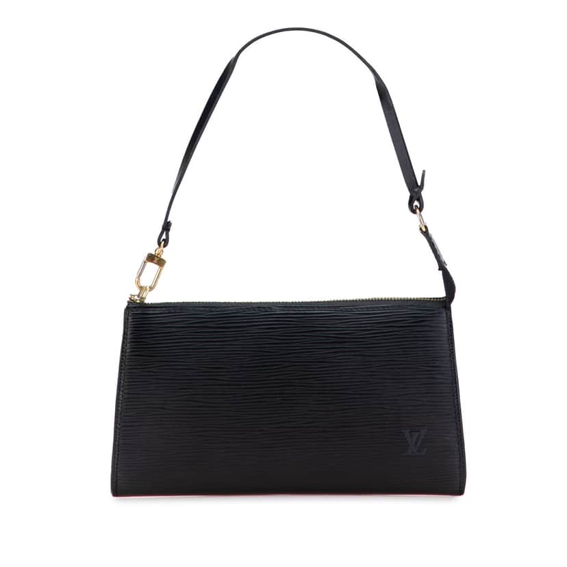Louis Vuitton Epi Pochette Accessoires Black Leather Fair condition - Front View