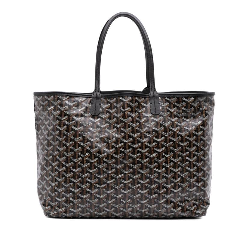 Goyard Goyardine Saint Louis PM Black Canvas Good condition - Front View