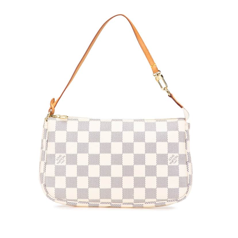 Louis Vuitton Damier Azur Pochette Accessoires White Canvas Good condition - Front View