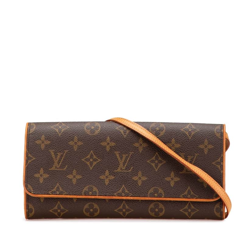 Louis Vuitton Monogram Pochette Twin GM Brown Canvas Good condition - Front View