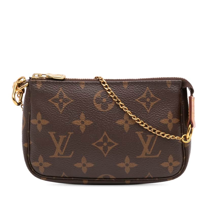 Louis Vuitton Monogram Mini Pochette Accessoires Brown Canvas Good condition - Front View