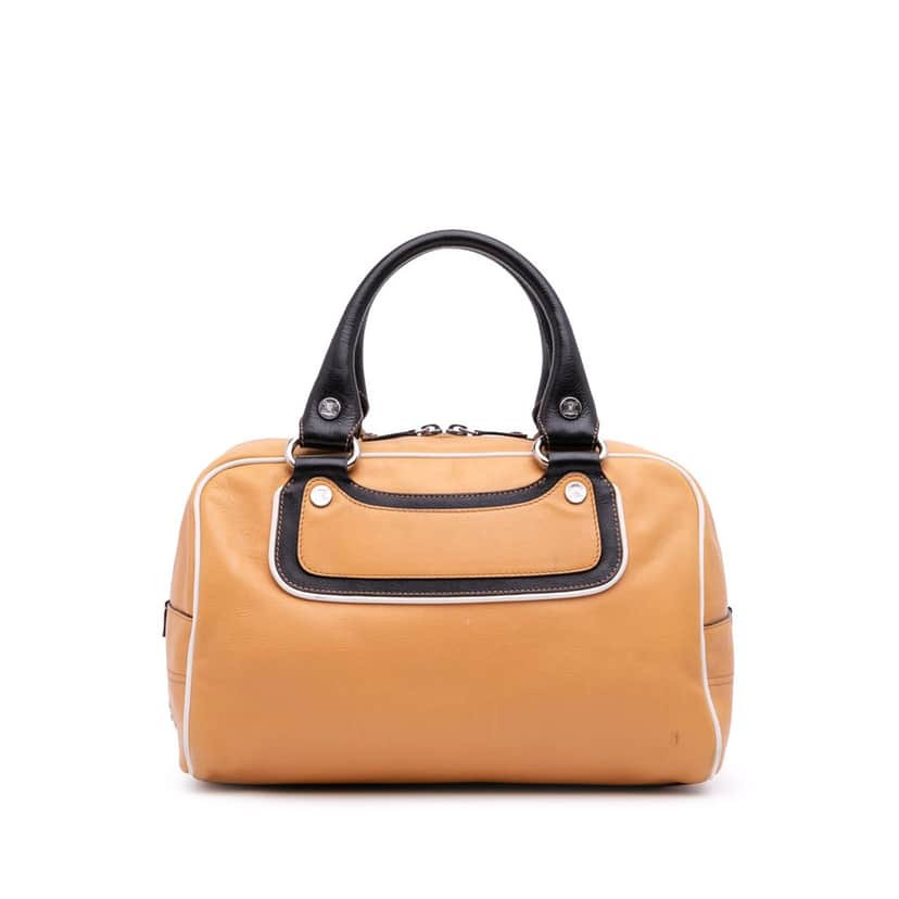 Celine Leather Boogie Handbag Brown Leather Good condition - Front View