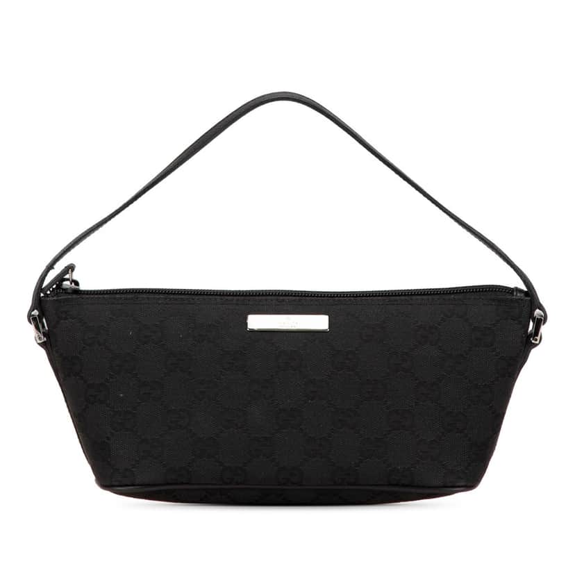 Gucci GG Canvas Boat Black Canvas Good condition - Front View