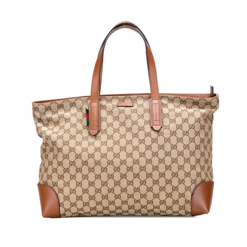 Gucci GG Canvas Tote Brown Canvas Good condition - Front View