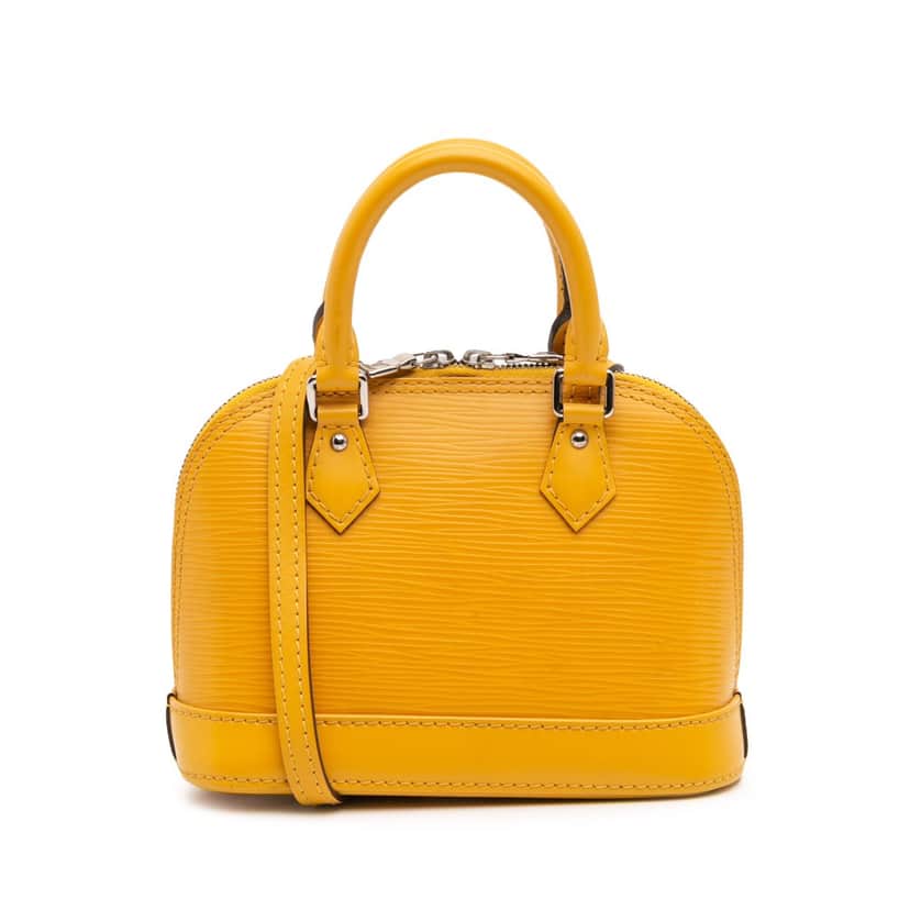 Louis Vuitton Epi Nano Alma Yellow Leather Good condition - Front View