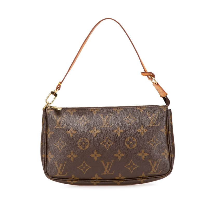 Louis Vuitton Monogram Pochette Accessoires Brown Canvas Good condition - Front View