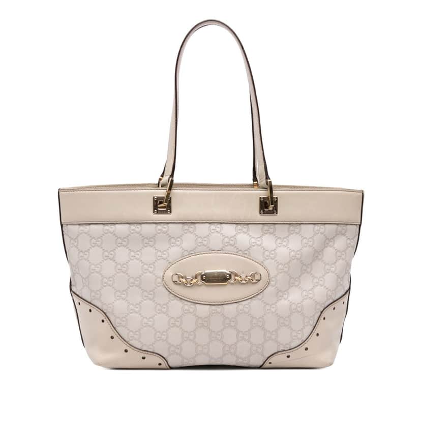 Gucci Small Guccissima Punch Tote Brown Leather Good condition - Front View