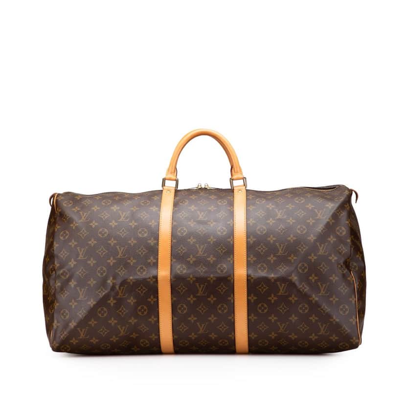 Louis Vuitton Monogram Keepall 60 Brown Canvas Good condition - Front View