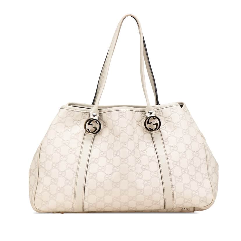 Gucci Guccissima Twins Tote Brown Leather Good condition - Front View