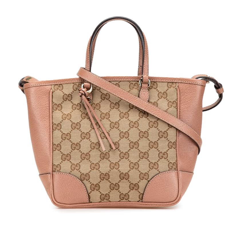 Gucci Small GG Canvas Bree Satchel Brown Canvas Very good condition - Front View