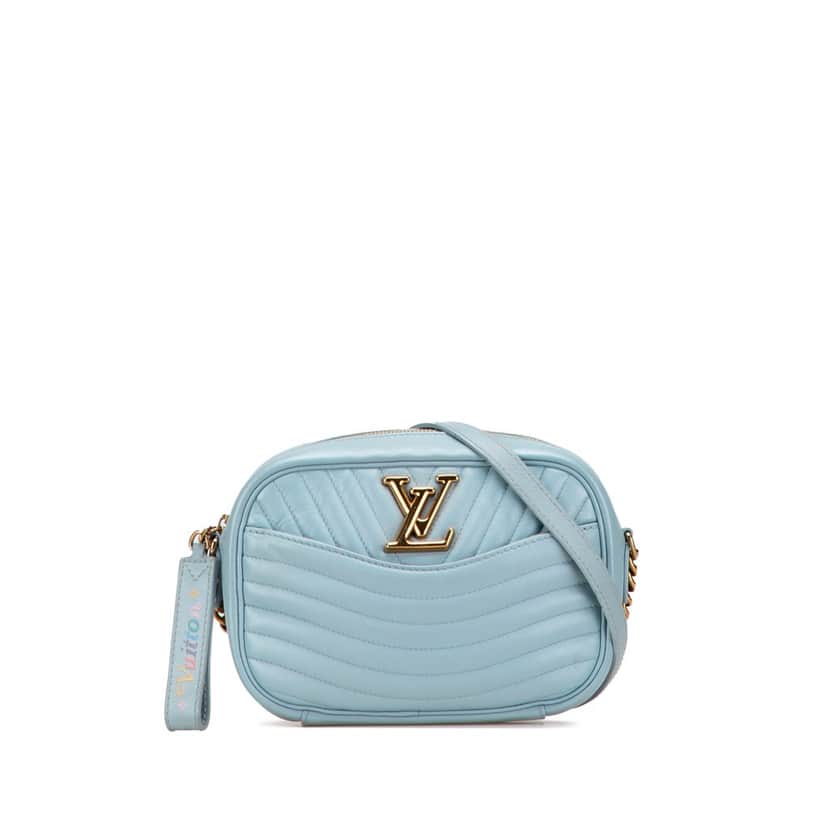 Louis Vuitton New Wave Camera Bag Blue Leather Good condition - Front View
