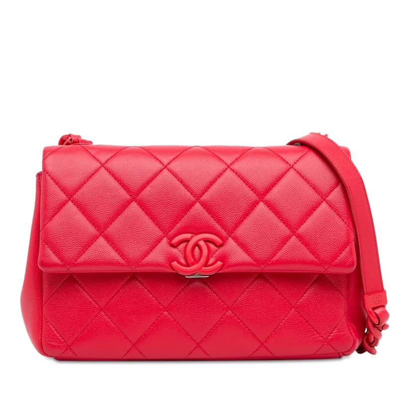 Chanel Medium Caviar My Everything Flap Pink Leather Very good condition - Front View