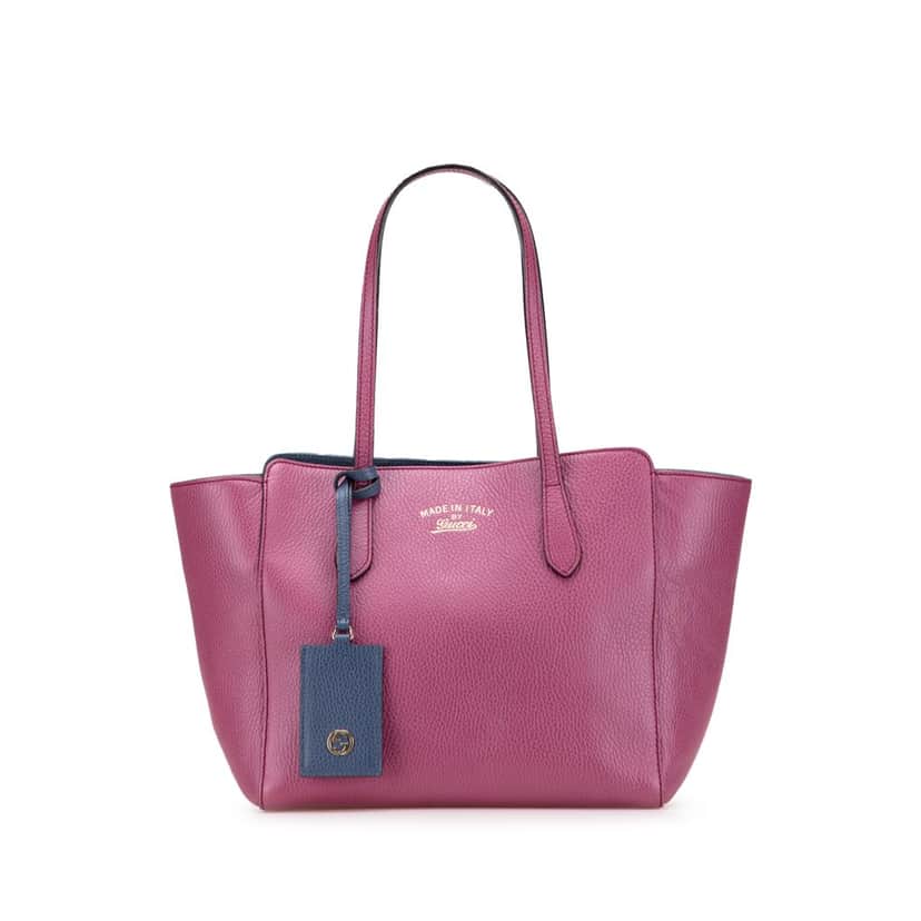 Gucci Medium Leather Swing Tote Purple Leather Good condition - Front View