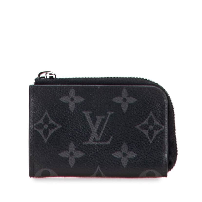 Louis Vuitton Monogram Eclipse Zippy Coin Purse Black Canvas Good condition - Front View