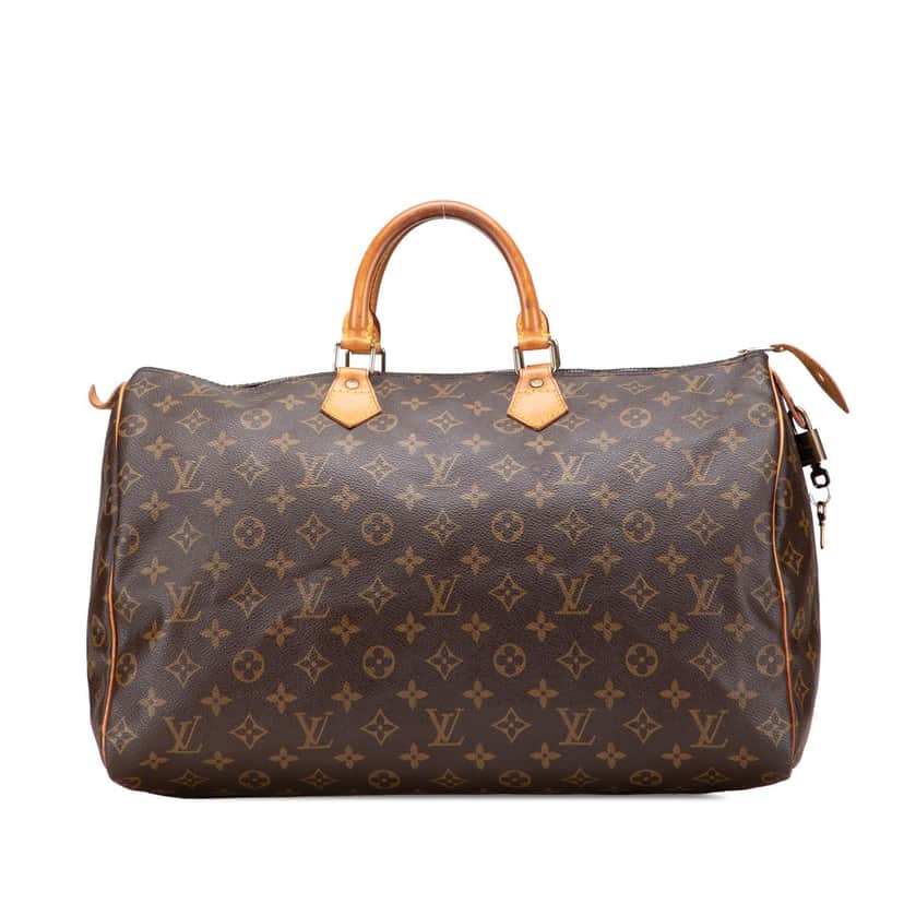 Louis Vuitton Monogram Speedy 40 Brown Canvas Good condition - Front View