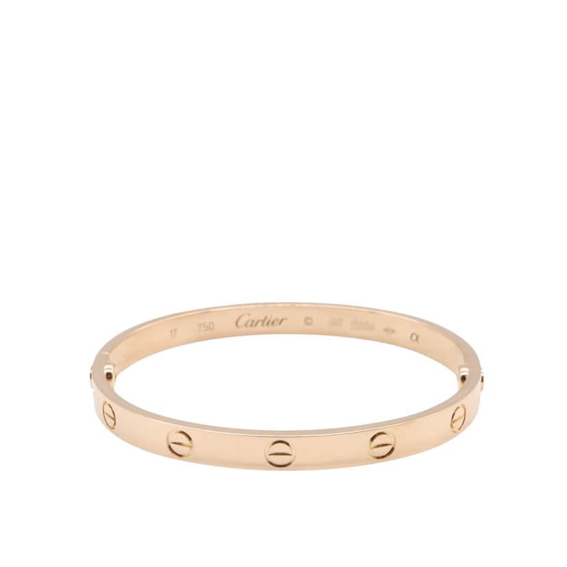 Cartier 18K Rose Gold Classic Love Bracelet Pink Rose Gold Good condition - Front View