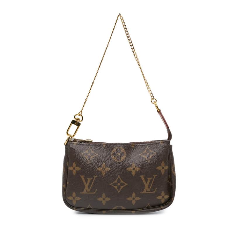 Louis Vuitton Monogram Mini Pochette Accessoires Brown Canvas Good condition - Front View