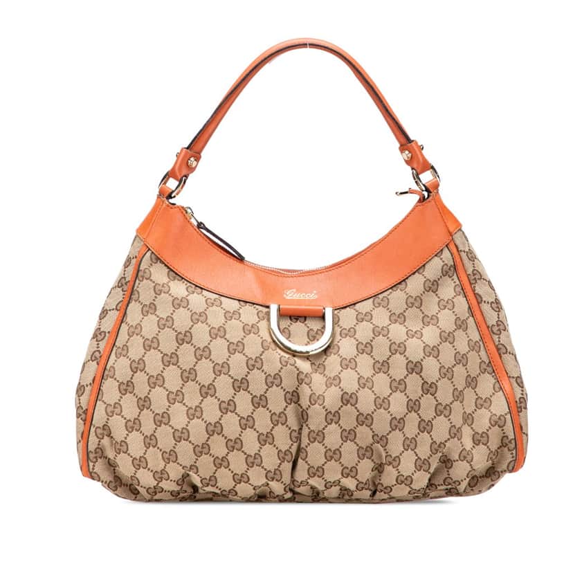 Gucci GG Canvas Abbey D Ring Shoulder Bag Brown Canvas Good condition - Front View