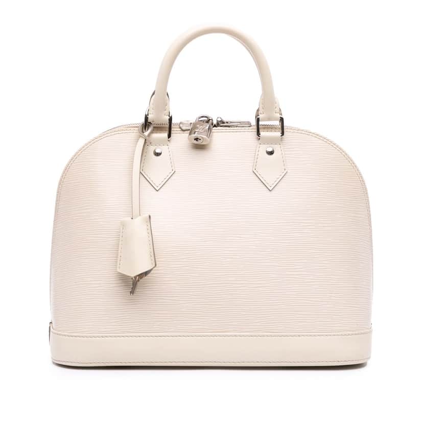 Louis Vuitton Epi Alma PM White Leather Good condition - Front View