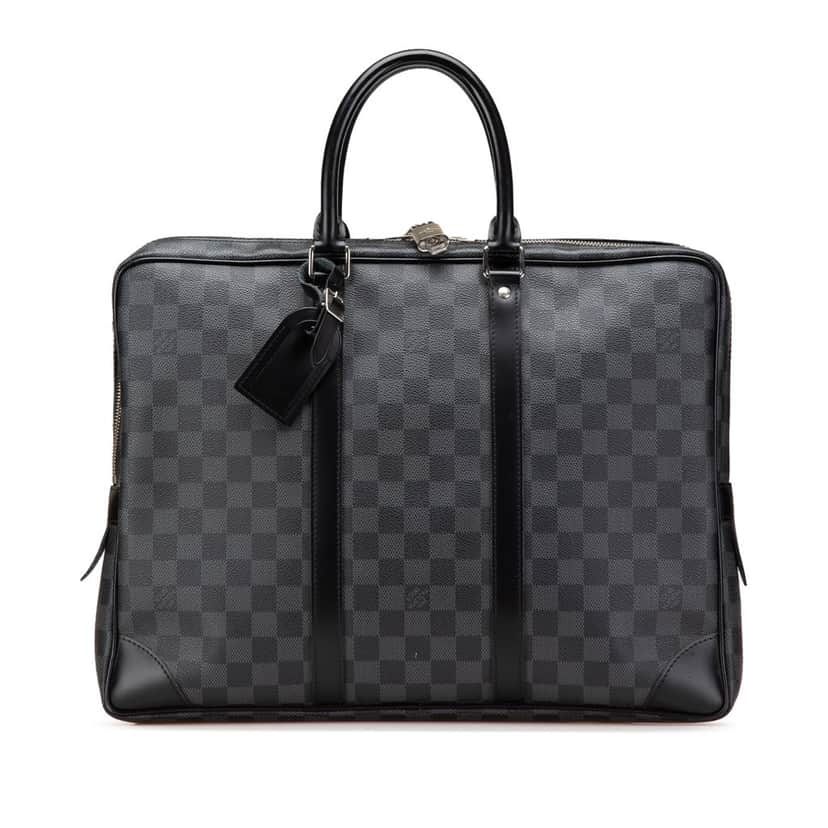 Louis Vuitton Damier Graphite Porte Documents Voyage PM Black Canvas Good condition - Front View