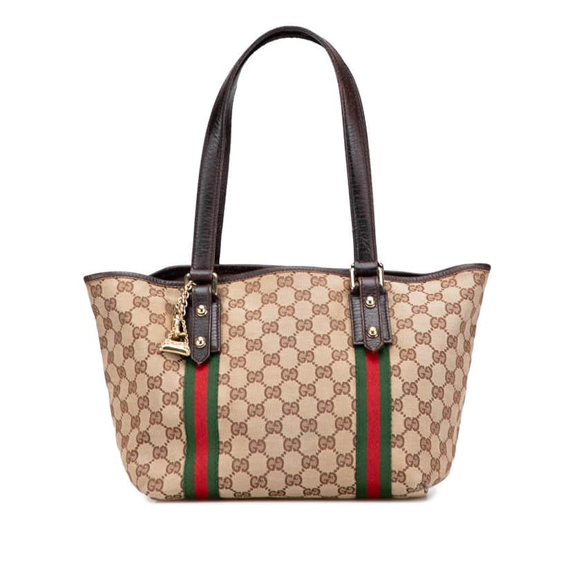 Gucci GG Canvas Jolicoeur Tote Brown Canvas Good condition - Front View