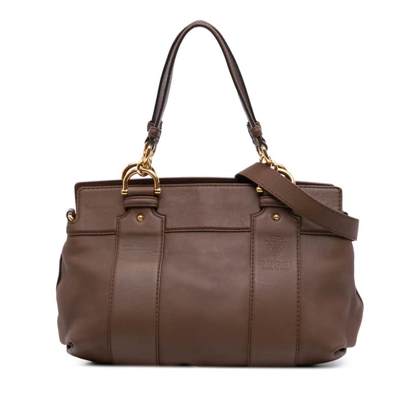 Gucci Leather Smilla Satchel Brown Leather Good condition - Front View