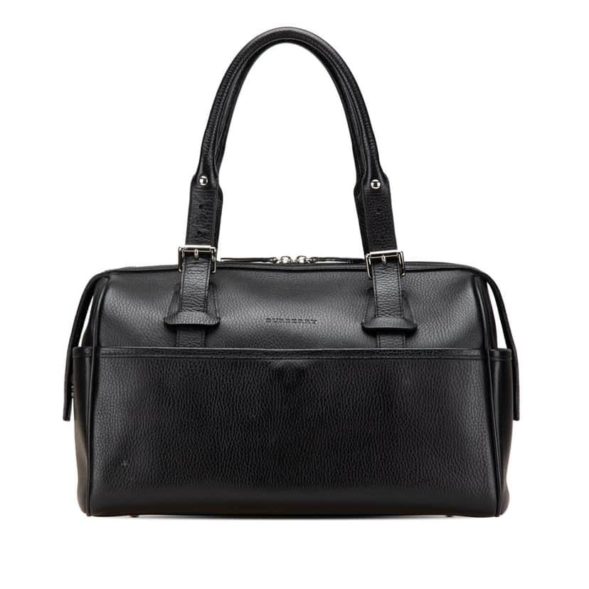 Burberry Leather Boston Bag Black Leather Good condition - Front View