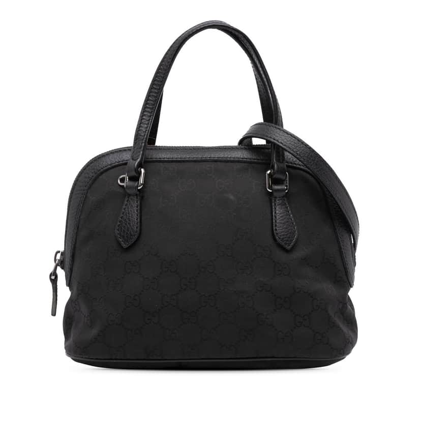 Gucci Mini GG Nylon Dome Satchel Black Good condition - Front View
