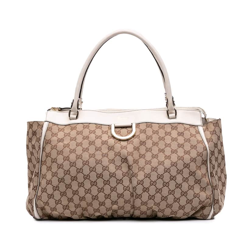 Gucci GG Canvas Abbey D Ring Tote Brown Canvas Good condition - Front View