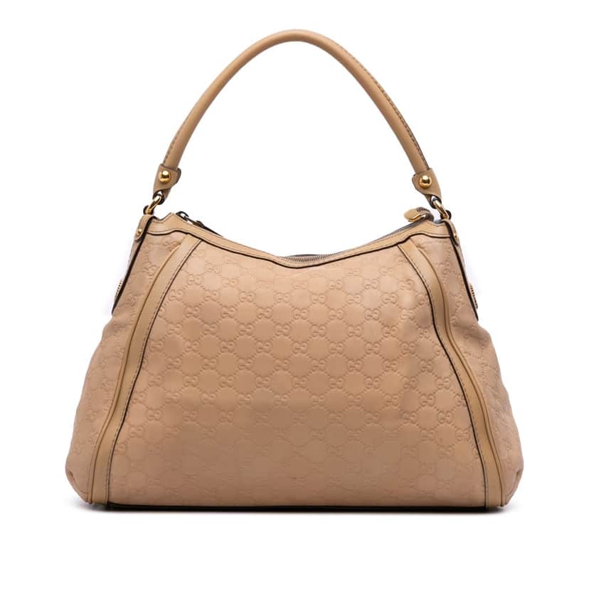 Gucci Guccissima Scarlett Shoulder Bag Brown Leather Good condition - Front View