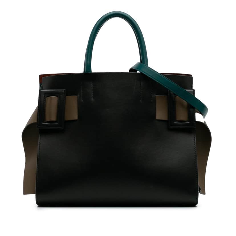 Marni Multicolor Leather Top Handle Bag Black Leather Good condition - Front View
