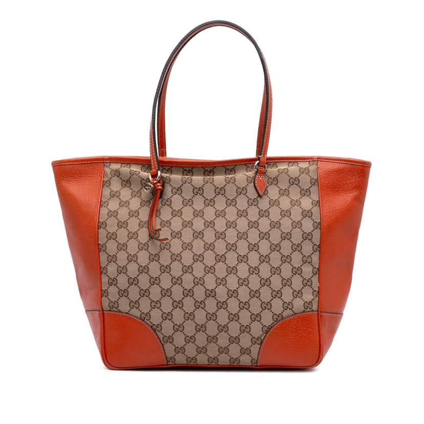 Gucci GG Canvas Bree Tote Brown Canvas Good condition - Front View