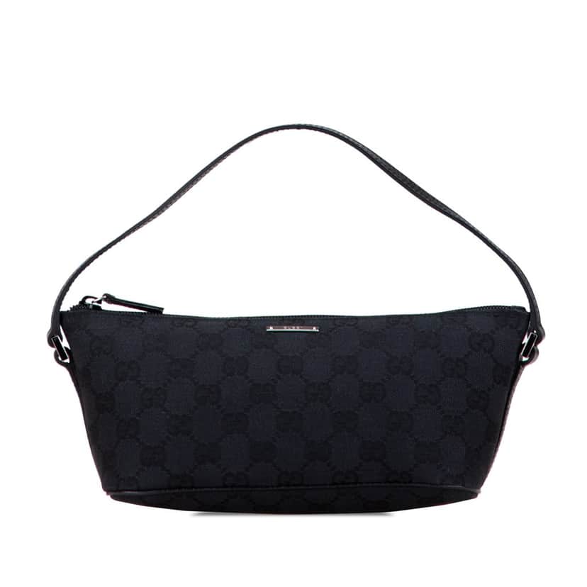 Gucci GG Canvas Boat Black Canvas Good condition - Front View
