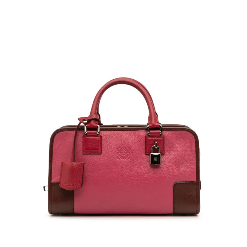 Loewe Tricolor Goatskin Amazona 28 Pink Leather Good condition - Front View