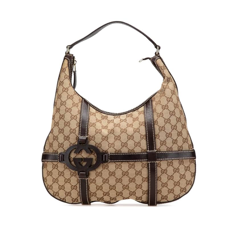 Gucci GG Canvas Royal Hobo Brown Canvas Good condition - Front View