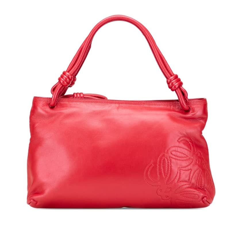 Loewe Anagram Nappa Tote Red Leather Good condition - Front View