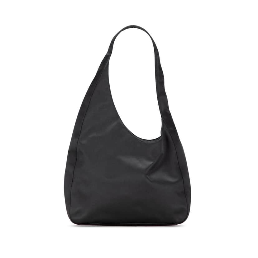 Prada Satin Shoulder Bag Black Satin Good condition - Front View