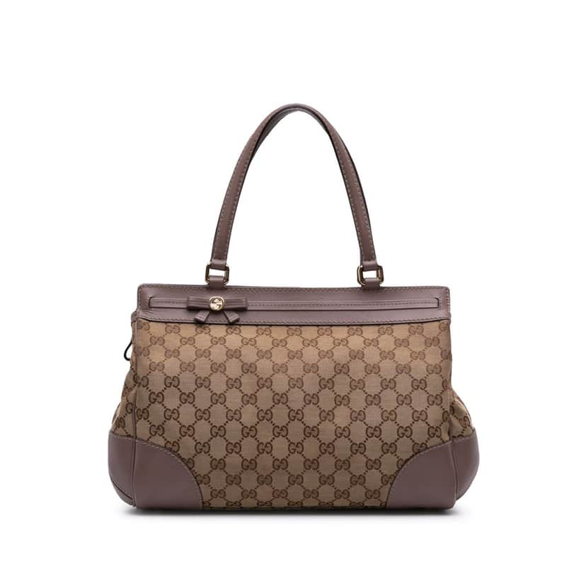 Gucci GG Canvas Mayfair Tote Brown Canvas Good condition - Front View