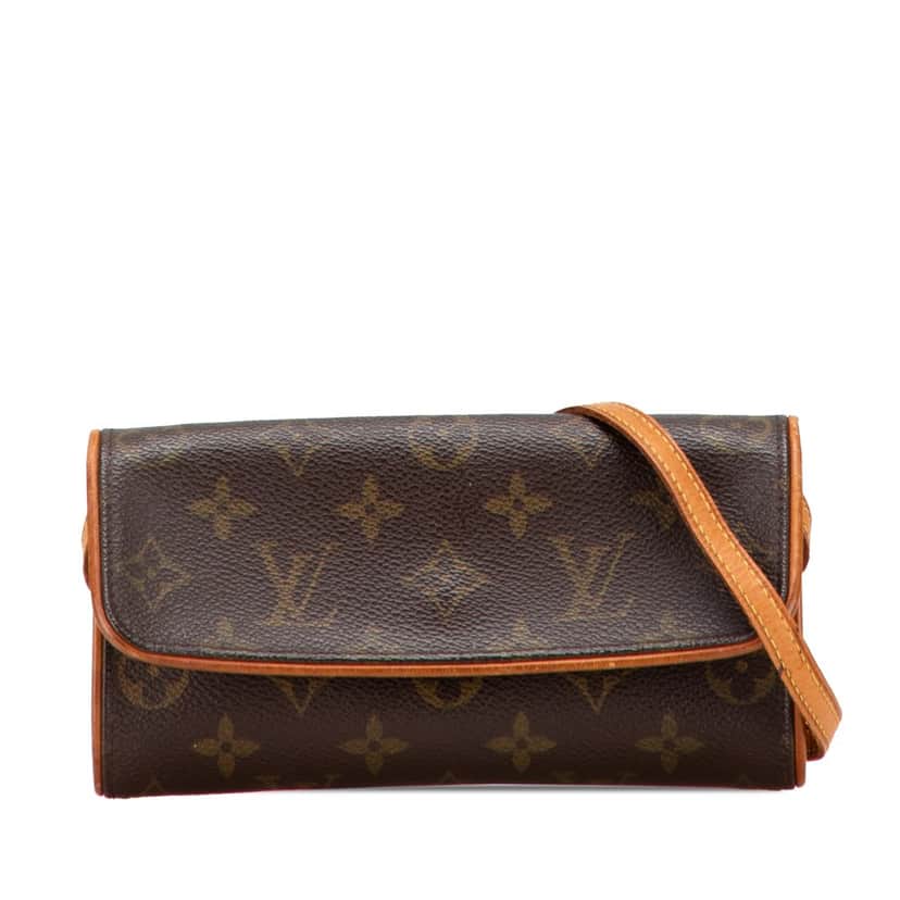 Louis Vuitton Monogram Pochette Twin PM Brown Canvas Good condition - Front View